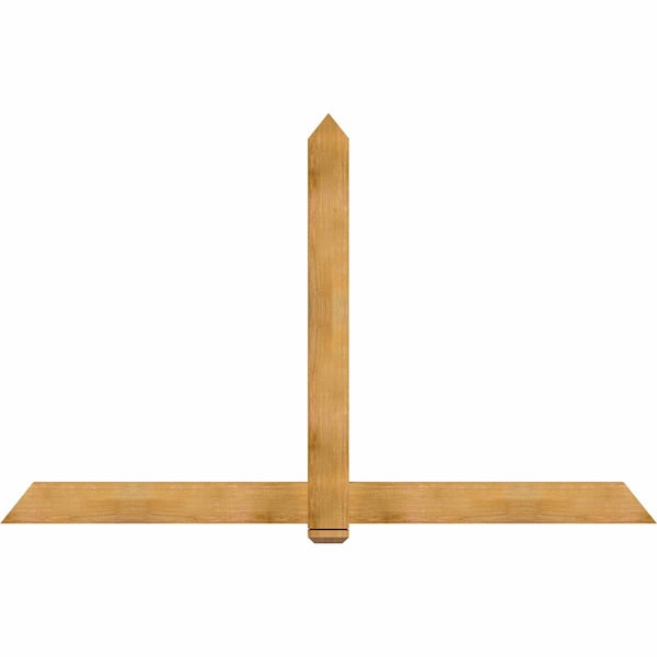 Ekena Millwork Eugene Rough Sawn Timber Gable Bracket, Western Red Cedar, 96"W x 60"H x 2"D x 6"F, 15/12 Pitch GBW096X60X0206EUG00RWR - main